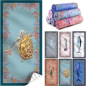 🐬Green💎 turtle beach ocean towel🐬💎